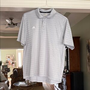 Adidas Men's Light Gray Polo Shirt